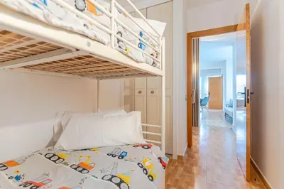 Cama o camas de una habitación en RentitSpain - Almerimar - Apto Almerimar con Puerto y Playa