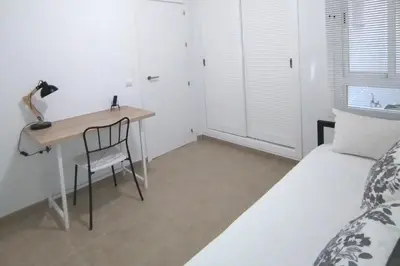 Cama o camas de una habitación en LID GARRUCHA - 4 min Playa Las Marinas - 1 min Paseo Malecón - Wi-Fi y Garaje