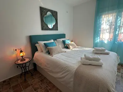 Cama o camas de una habitación en Casa Fuente del Andaluz