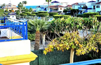 Jardín al aire libre en Ático VERAMAR 3 1 dormitorio con vistas al mar 2º línea de playa