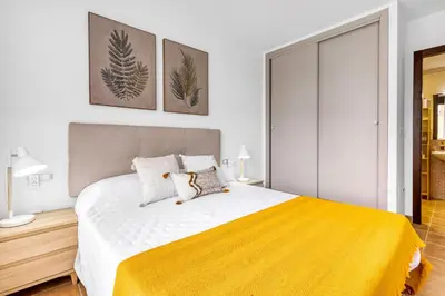 Cama o camas de una habitación en Oasis in Los Collados - 2BR - Pool & Garden
