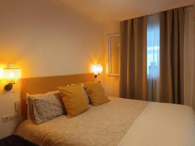 Cama o camas de una habitación en Bahia de Vera Apartamento Paraiso