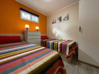 Cama o camas de una habitación en Casita Está Aquí
