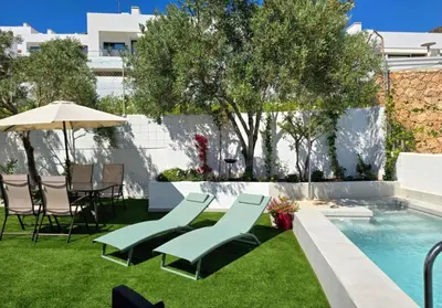 Piscina en o cerca de Anzuelo - Apartamento con piscina privada y jardín cerca de la playa aire acondicionado