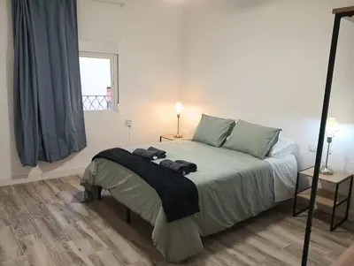 Cama o camas de una habitación en Apartamento Ribera