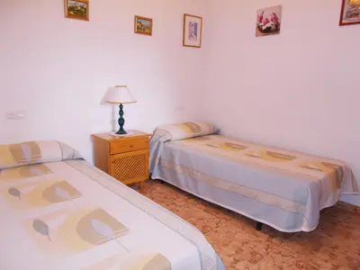 Cama o camas de una habitación en Algarrobo