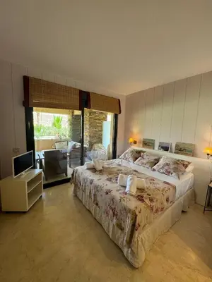 Cama o camas de una habitación en Valle del Este Golf vivienda vistas a campo de Golf