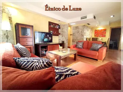 Zona de estar de ETNICO DE LUXE wifi y aparcamiento gratis
