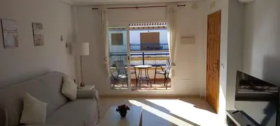 Zona de estar de Vera Mar 5 Front Line Beach Apartment