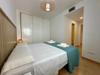 Cama o camas de una habitación en Casa Playa Paraiso
