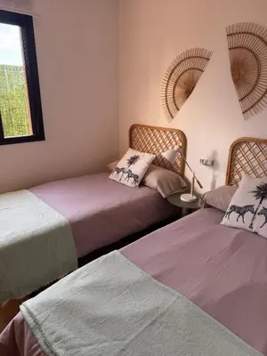 Cama o camas de una habitación en Apartmán se 2 ložnicemi