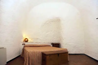 Cama o camas de una habitación en Cuevas Del Zenete