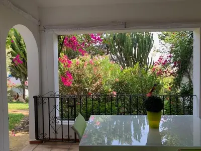 Jardín al aire libre en Maravilloso Apartamento playa-jardin botánico IN VERA PLAYA, ALMERIA