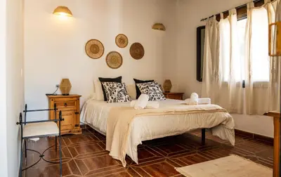 Cama o camas de una habitación en Villa Cerro la Gorra en Agua Amarga Cabo de Gata Parque Natural