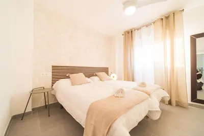 Cama o camas de una habitación en Expoholidays- Cabo de Gata Retamar Family
