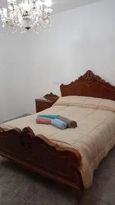 Cama o camas de una habitación en Amplio apartamento en zona céntrica de Nijar