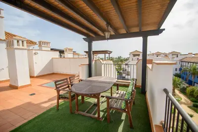Un balcón o terraza de Mediterranea 14 Vera Playa Jardines tus momentos frente al mar