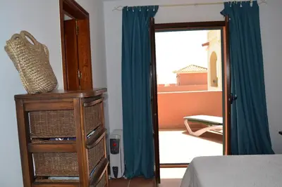 Cama o camas de una habitación en Dúplex Exclusivo con Vistas Panorámicas al Mar en Harbour Light, Villaricos