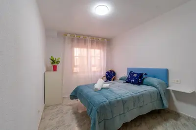 Cama o camas de una habitación en Centro de Águilas con 4 habitaciones AC y Wifi - By Aloha Palma