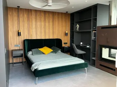 Cama o camas de una habitación en Los Genoveses Penthouse