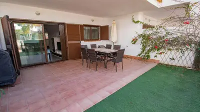 Jardín al aire libre en Los Hermanos