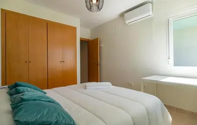 Cama o camas de una habitación en Almerimar Golf y Playa