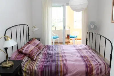 Cama o camas de una habitación en Sea Views Appartment Almerimar 2D