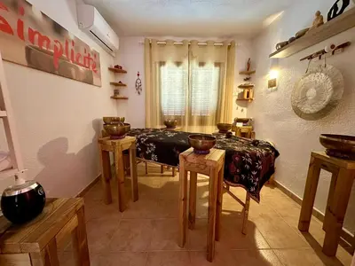 Zona de estar de ArteVida Andalusia FKK Nudist Holiday with yoga and massage