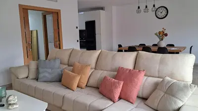 Zona de estar de Piso Garrucha beautiful & spacious apartment - 50 meters from the beach