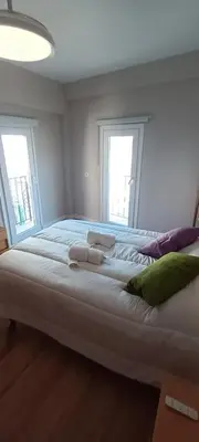 Cama o camas de una habitación en Almería Centro- Piso Reformado, Exterior, WiFi, a 1 minuto de Puerta Purchena