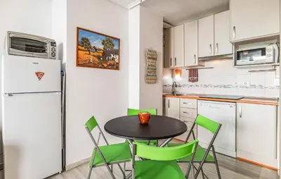 Una cocina o zona de cocina en Lovely Apartment In Roquetas De Mar