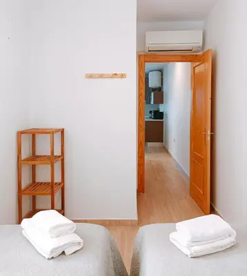 Cama o camas de una habitación en Cala Chica Suites 2 hab con vistas al mar y terraza