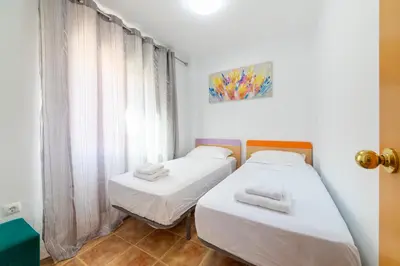 Cama o camas de una habitación en TrendyHomes Vera Playa