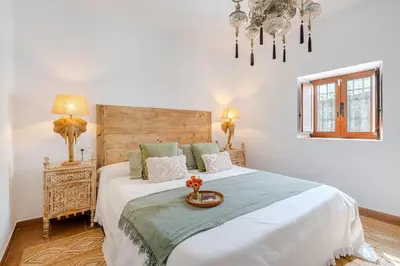 Cama o camas de una habitación en El cerro y la luna