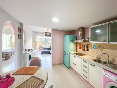 Una cocina o zona de cocina en Ático 1º Linea - Beach Penthouse Roquetas de Mar