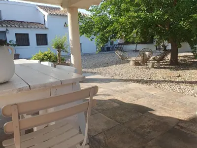 Un patio o zona al aire libre en Vakantiehuis Casa de Musica