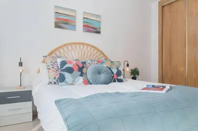 Cama o camas de una habitación en Apartamento Playa Pocico Aguadulce