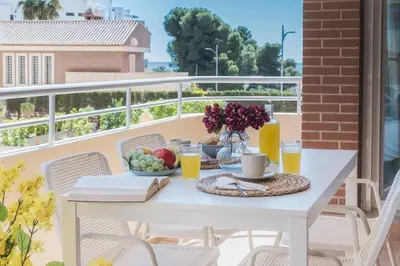 Un balcón o terraza de Apartamento Playa Pocico Aguadulce
