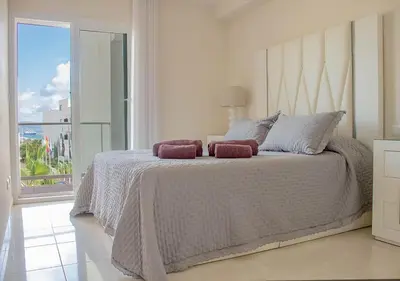 Cama o camas de una habitación en Apartamento feta playa
