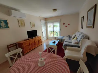 Una televisión o centro de entretenimiento en Casa Matilde