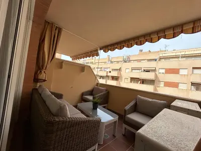 Zona de estar de Apartamento a un paso de la playa
