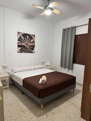 Cama o camas de una habitación en Casona Los Sidoros Ciudad de Berja