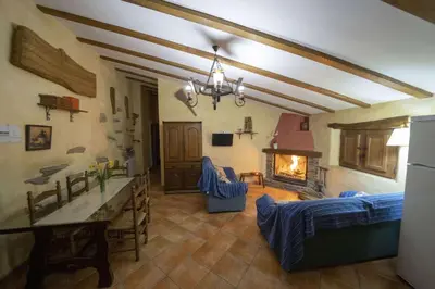 Cama o camas de una habitación en farmhouse in Sierra de los Filabres for 6 ppl