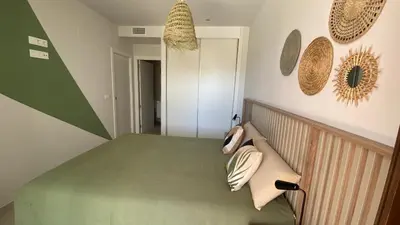 Cama o camas de una habitación en Bahia Soleada