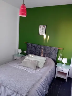 Cama o camas de una habitación en Casitas El Paraje de Berchules