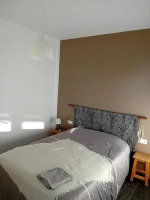Cama o camas de una habitación en Casitas El Paraje de Berchules