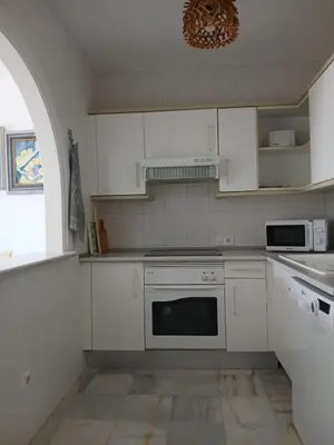Una cocina o zona de cocina en Sunny apartment in Mojácar with sea views