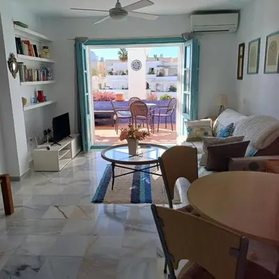 Zona de estar de Sunny apartment in Mojácar with sea views
