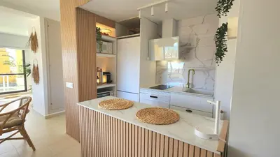 Una cocina o zona de cocina en Apartamento Mar de Roquetas