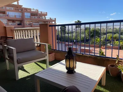 Un balcón o terraza de Los Cactus de Almerimar
